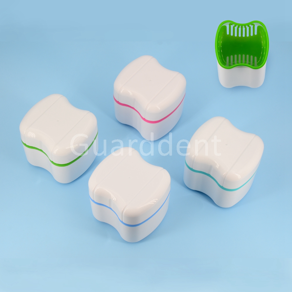 European Style Dental Plastic Denture Box with basket